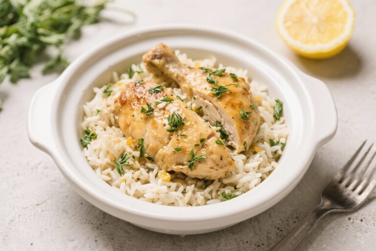 Slow Cooker Lemon Herb Chicken and Rice That Tastes Like a $30 Entrée
